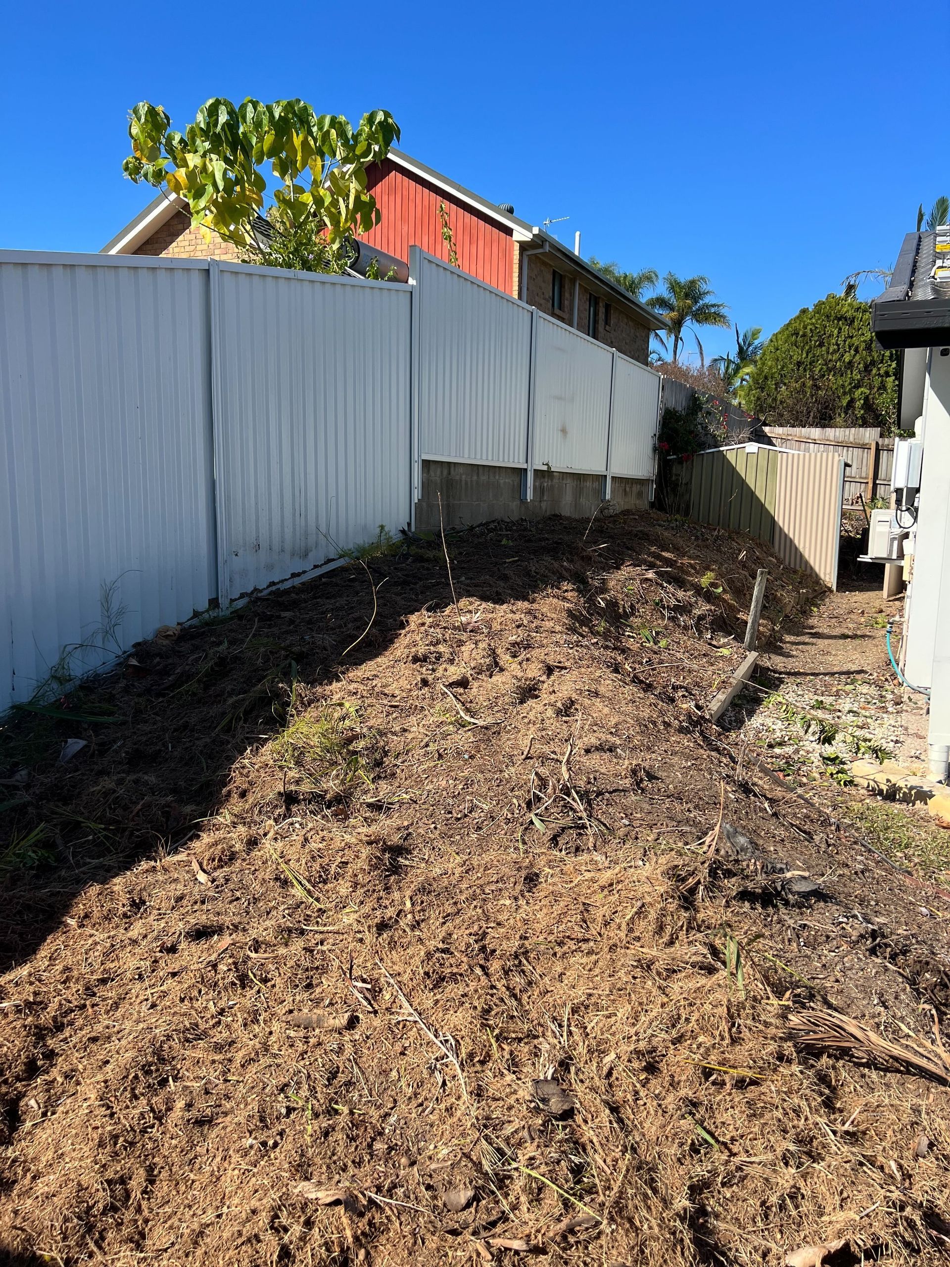 The garden bed is now ready for new plants.