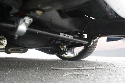 A close up of the underside of a car