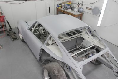 A car is being built 