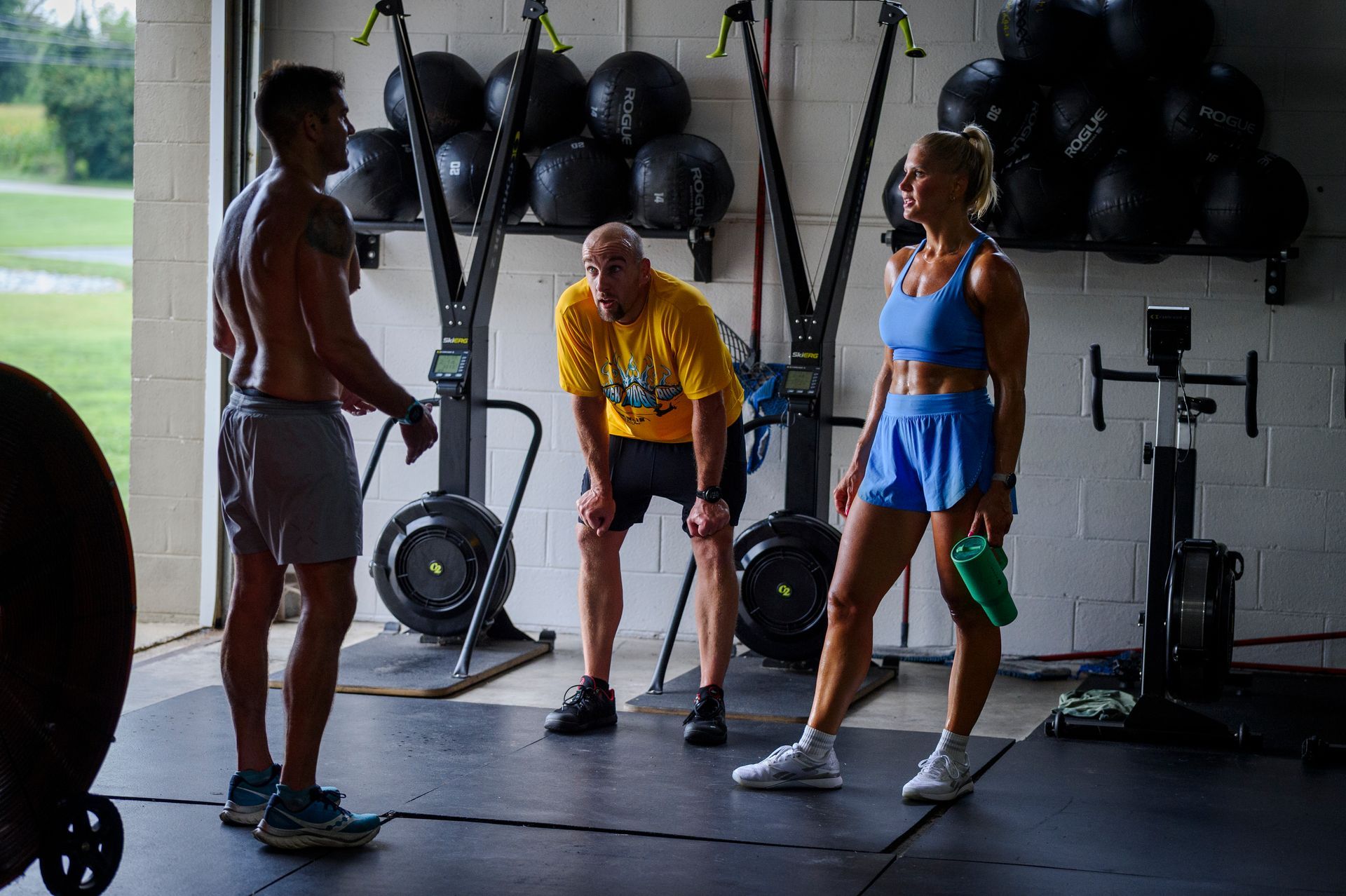 people taking a break after a workout at Warehouse Athletics in Lititz, PA