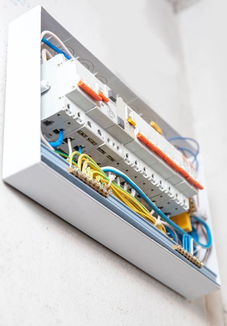 A Close Up Of An Electrical Box With Wires Coming Out Of It — Steve Mason Electrical In Port Macquarie, NSW 