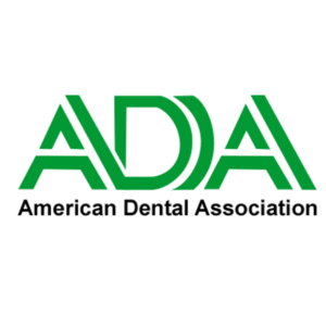 The logo for the american dental association