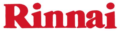 The word rinnai is written in red on a white background.