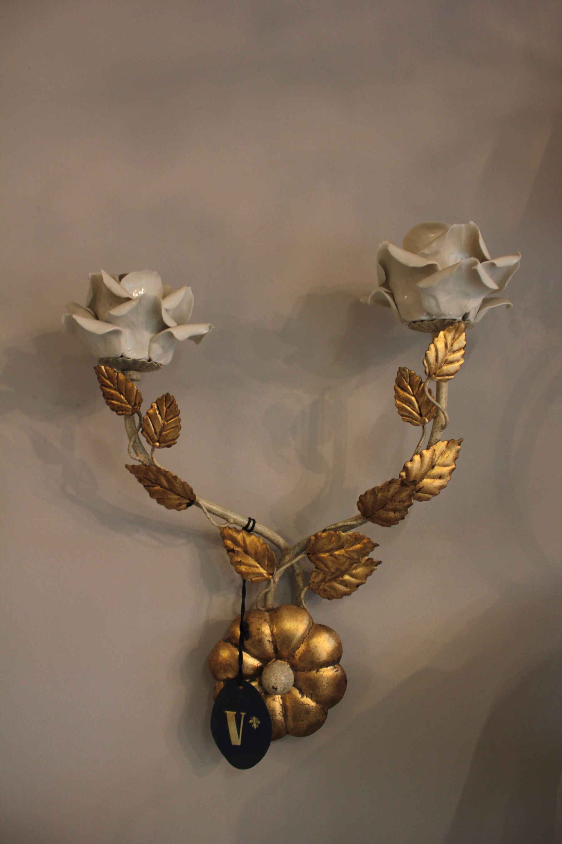 Lampade in oro e ceramica