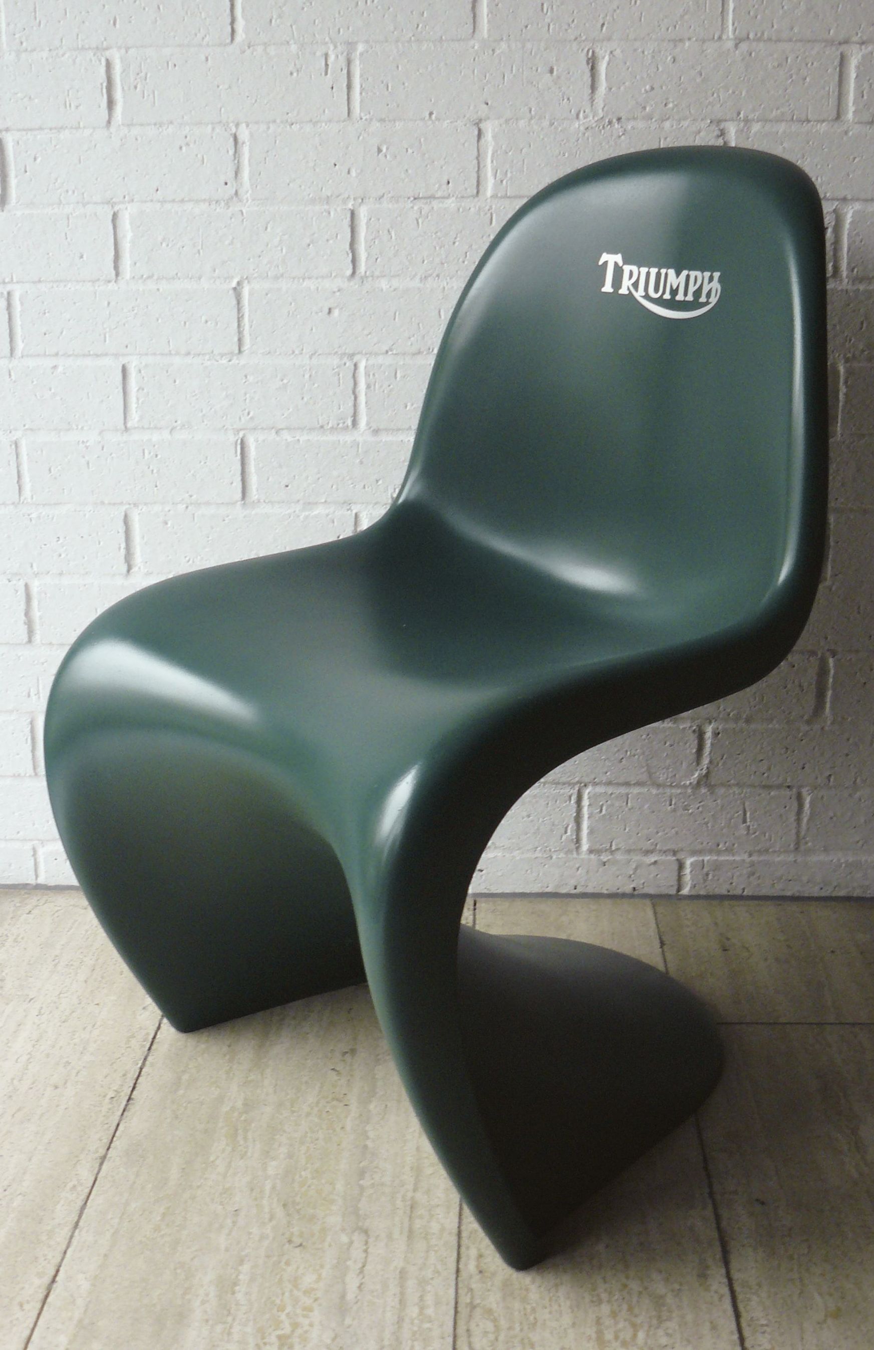 Verner Panton Stuhl Grün lackiert