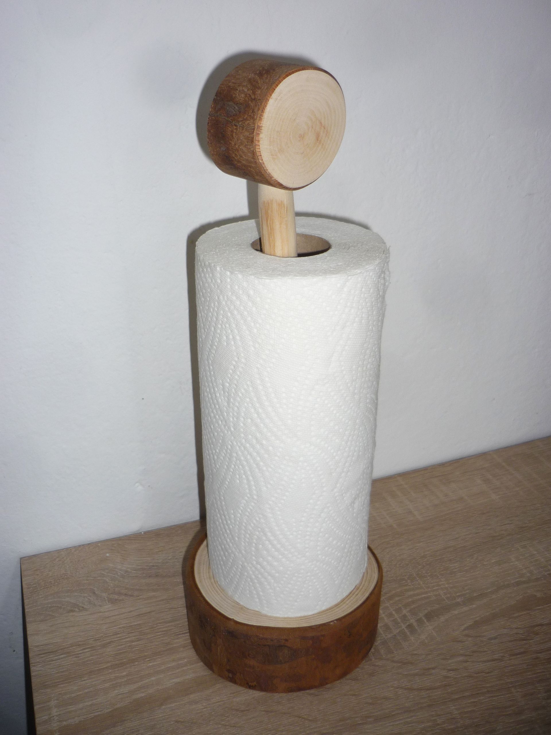 Küchenrollenhalter aus Holz (Öko)