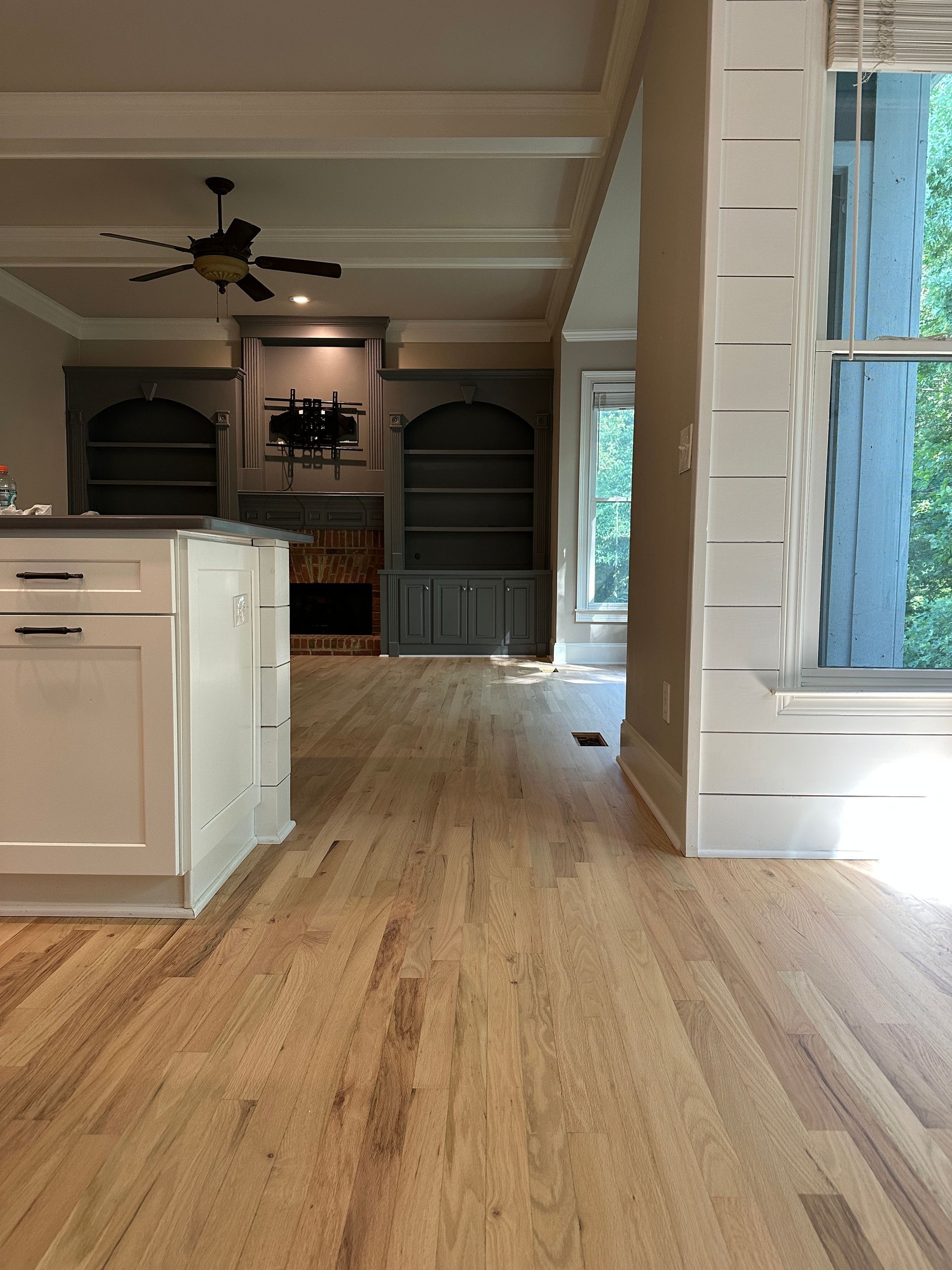 Brand new red oak hardwood flooring light color