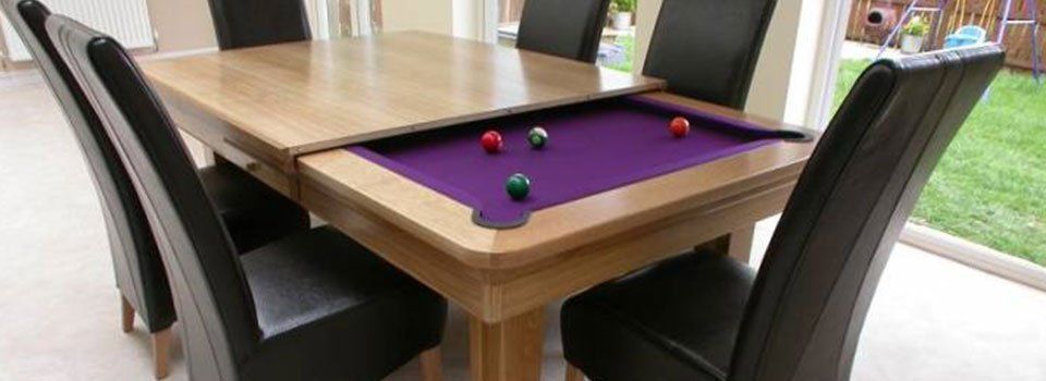 purple coloured pool table