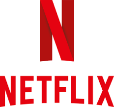 A red netflix logo on a white background