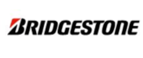 A bridgestone logo on a white background