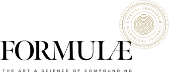 Circular logo with text around a spiral design.