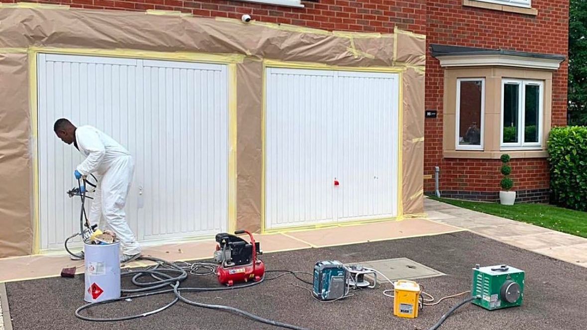 Garage Door Respray Before