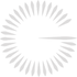 Logo astratto circolare grigio chiaro composto da forme a goccia che si irradiano su sfondo bianco.