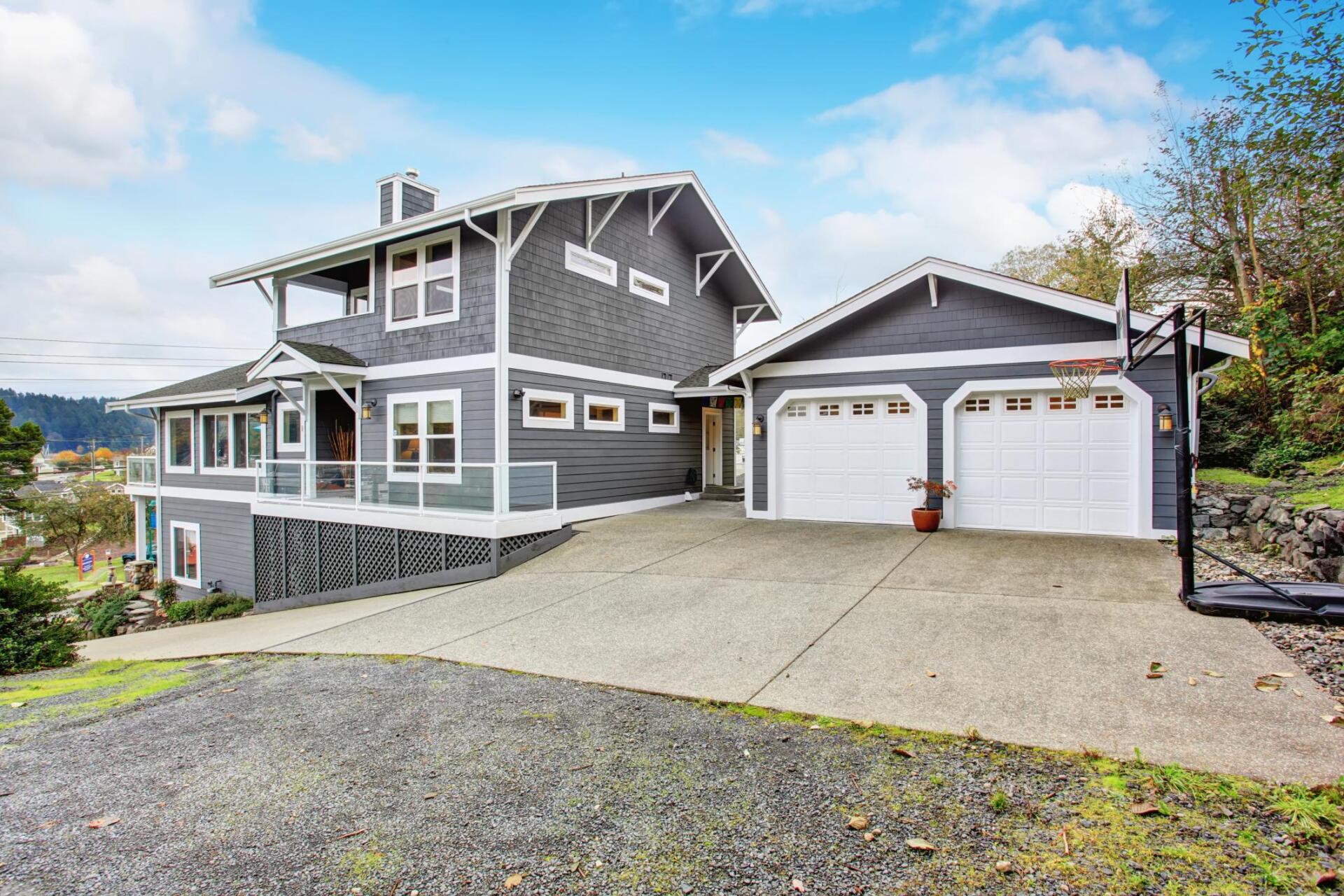 big house with driveway