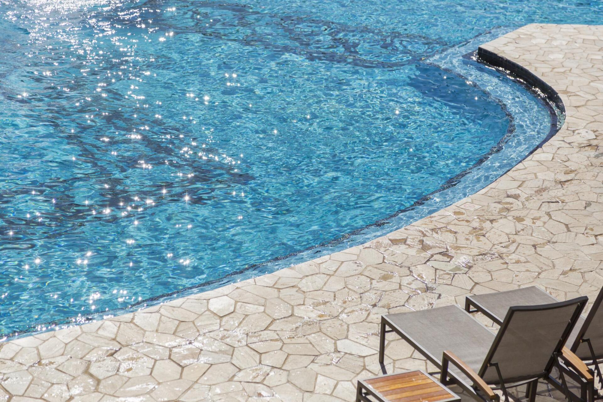 stamped concrete pool deck