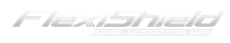 A white logo for flexshield paint protection film on a white background.