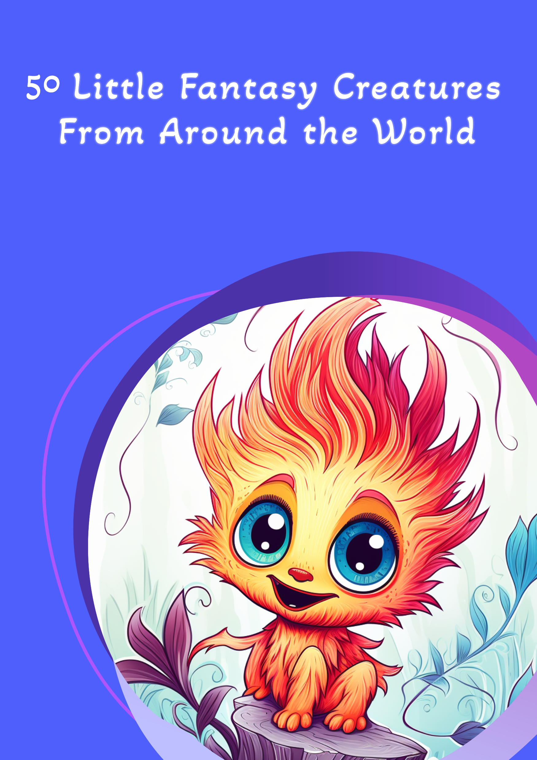 A Cute Coloring book featuring 50 small and adorable fantasy creatures from around the world.