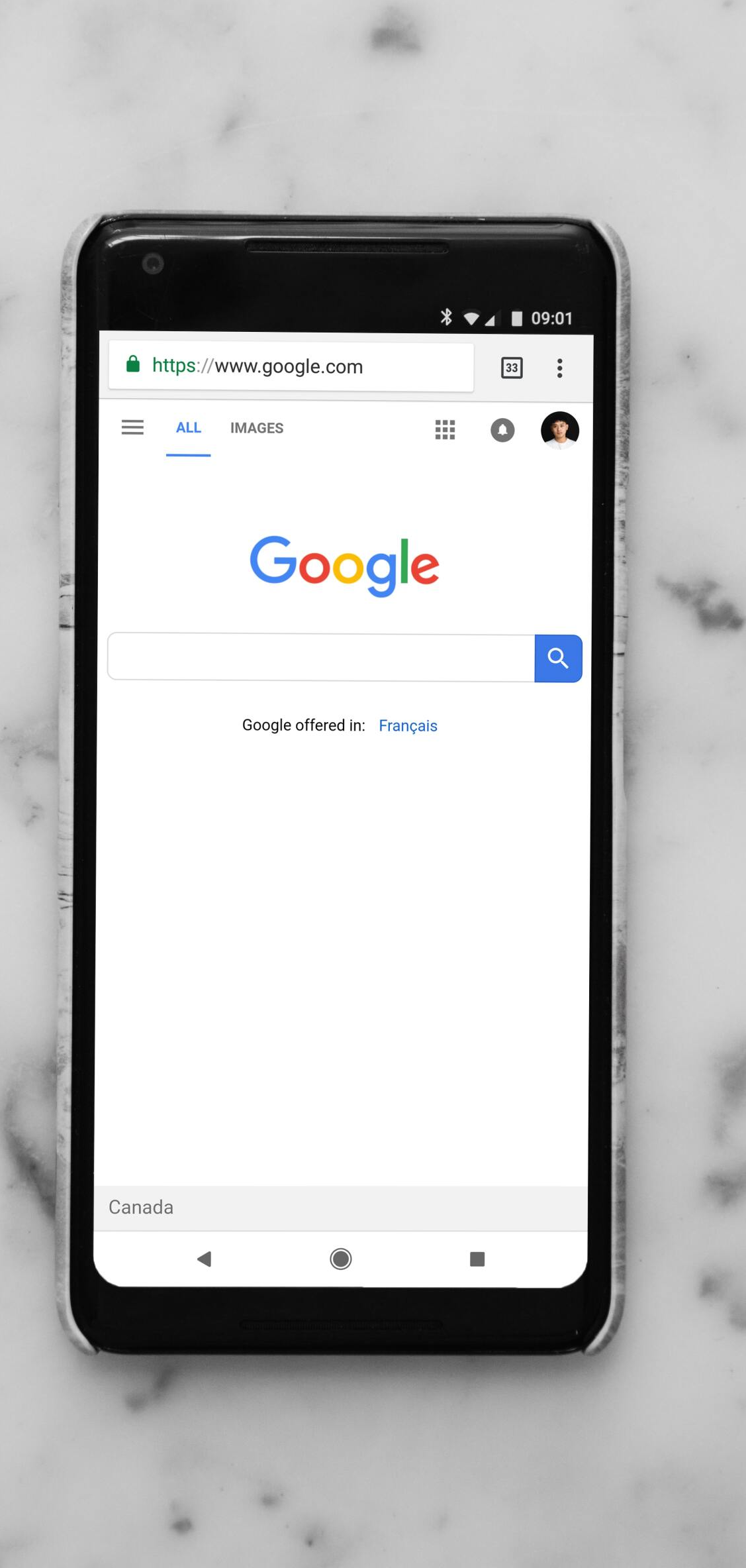 google search on phone