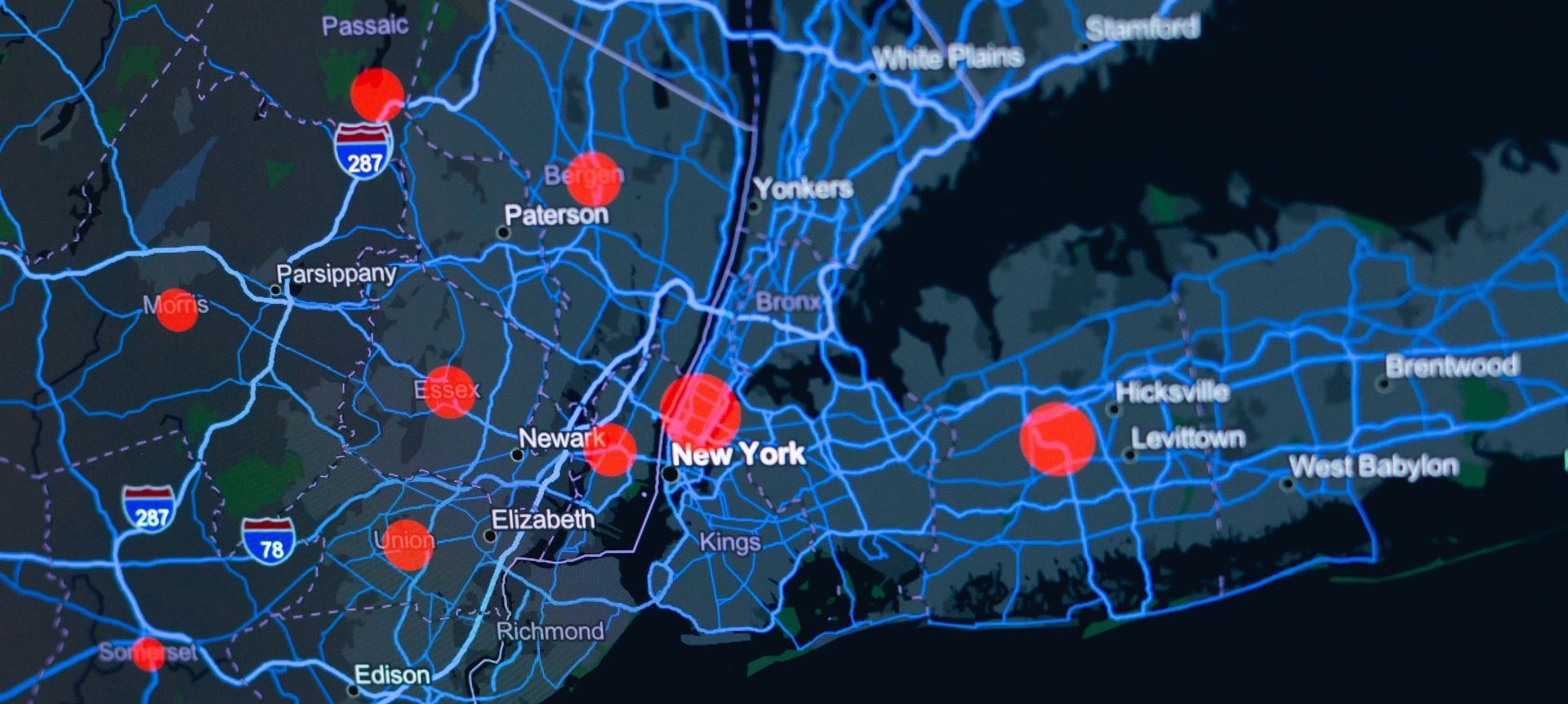 digital map of new york