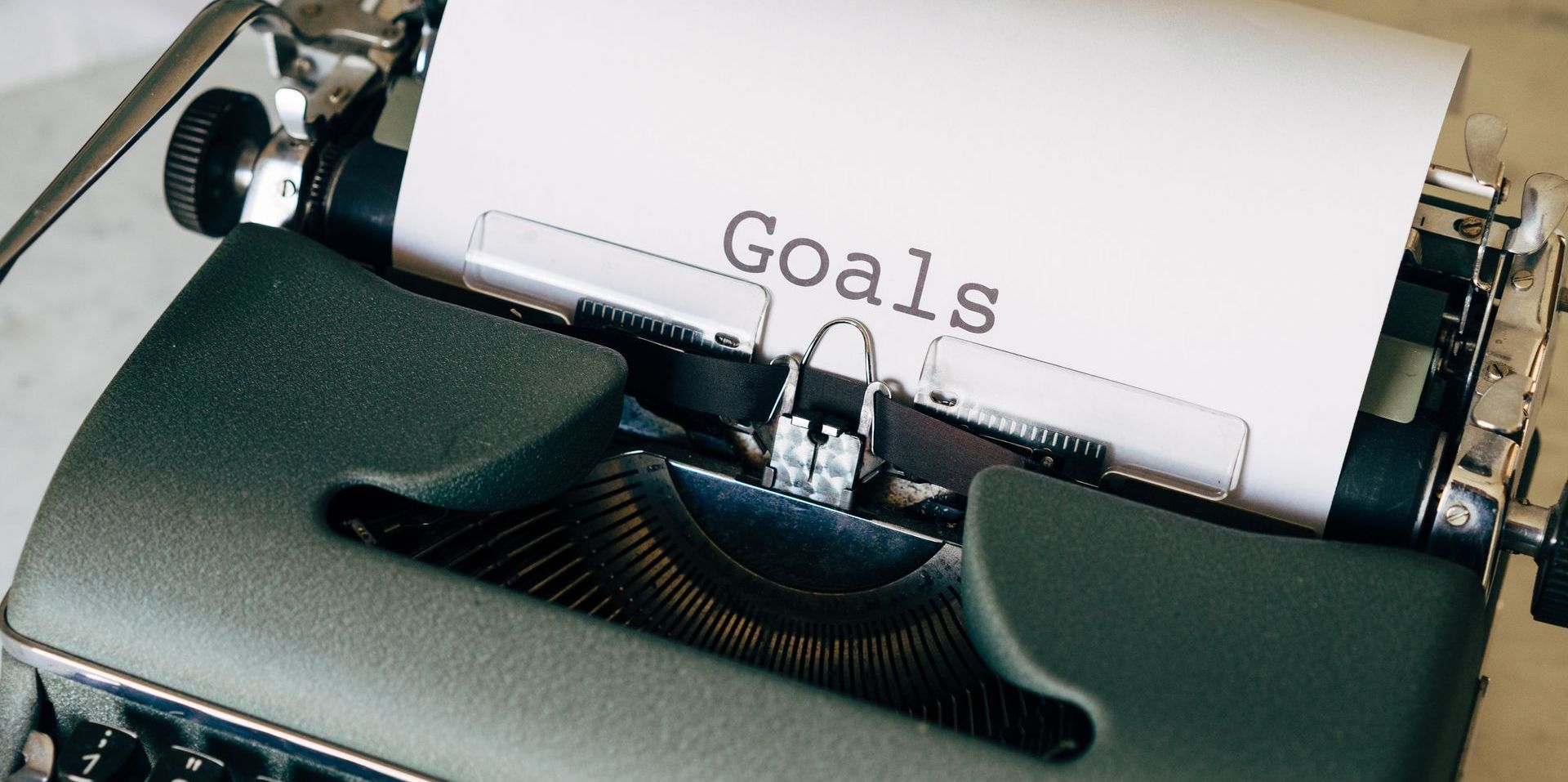goals on a typewriter