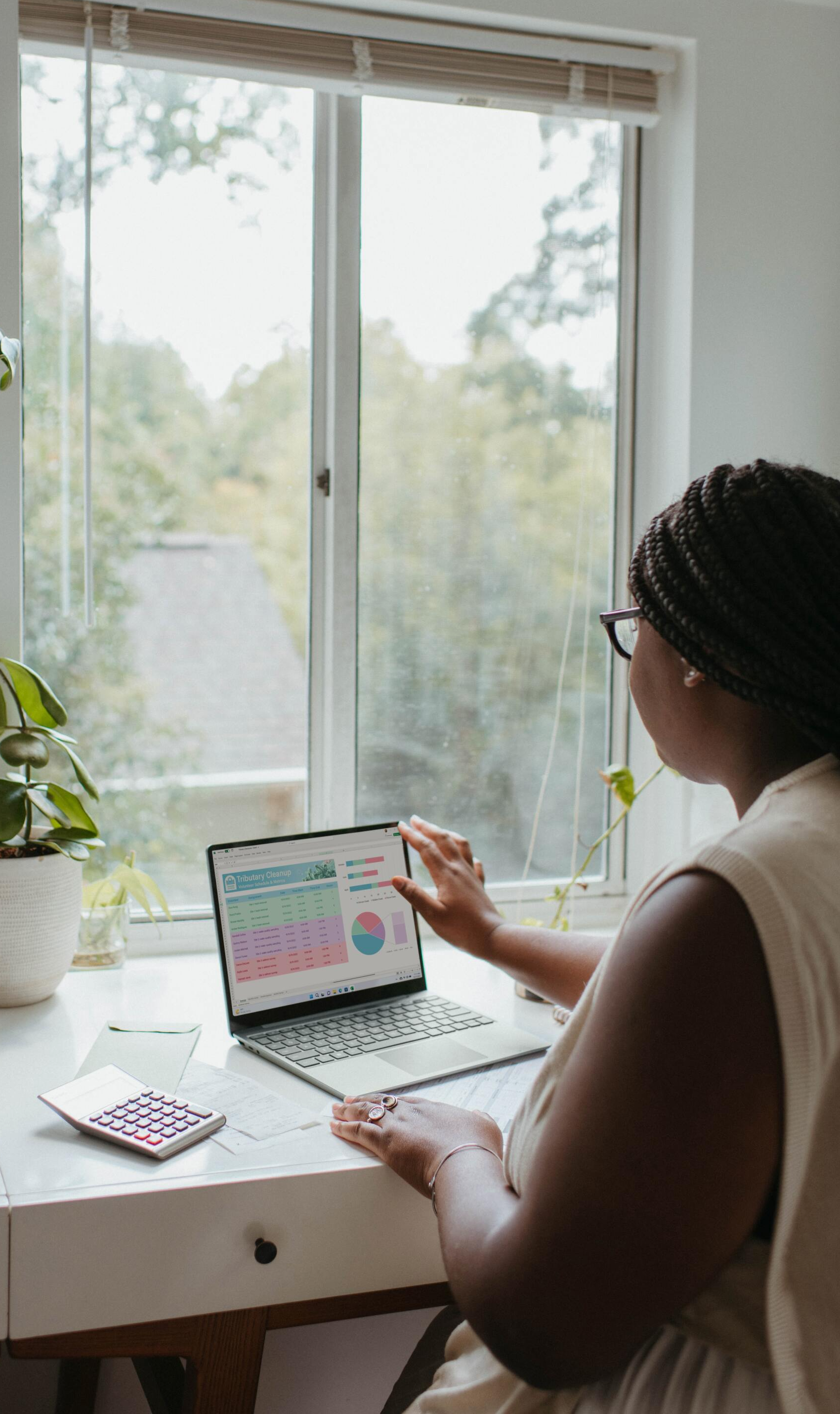 woman working