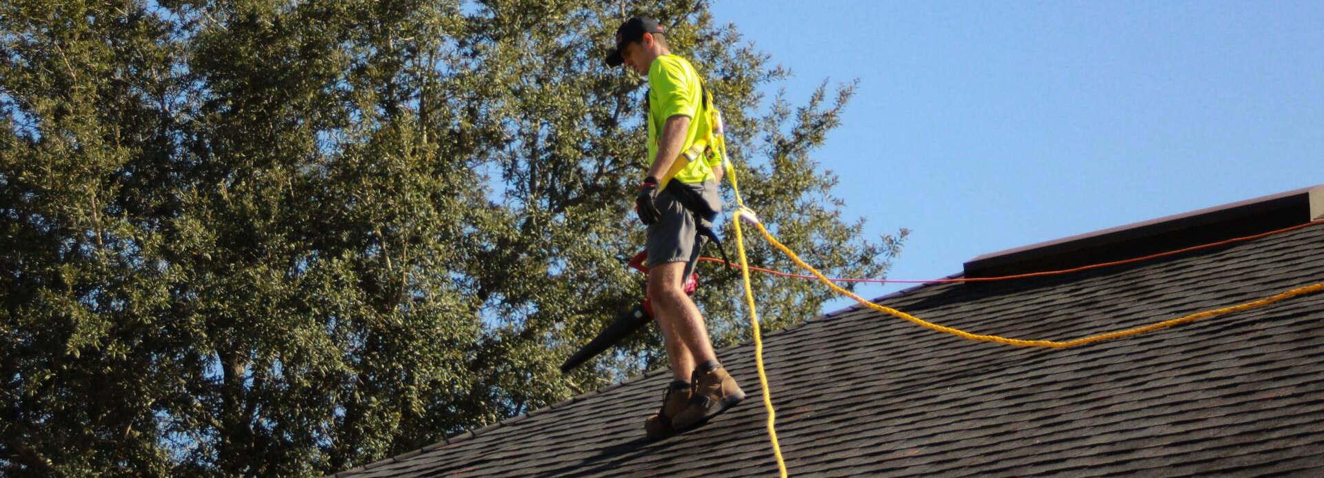 man on roof