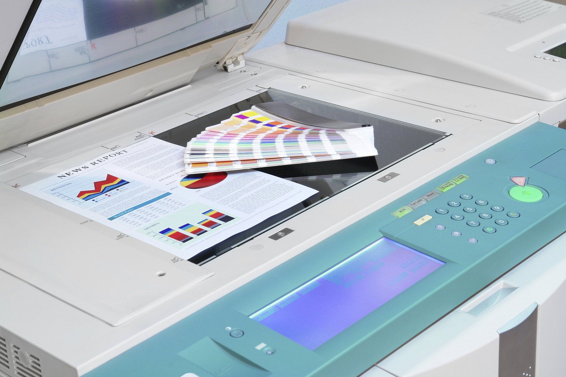 Copy Machine with Colour Chart and Printed Document | Mount Druitt, Nsw | Terry’s Mt Druitt Printing Service