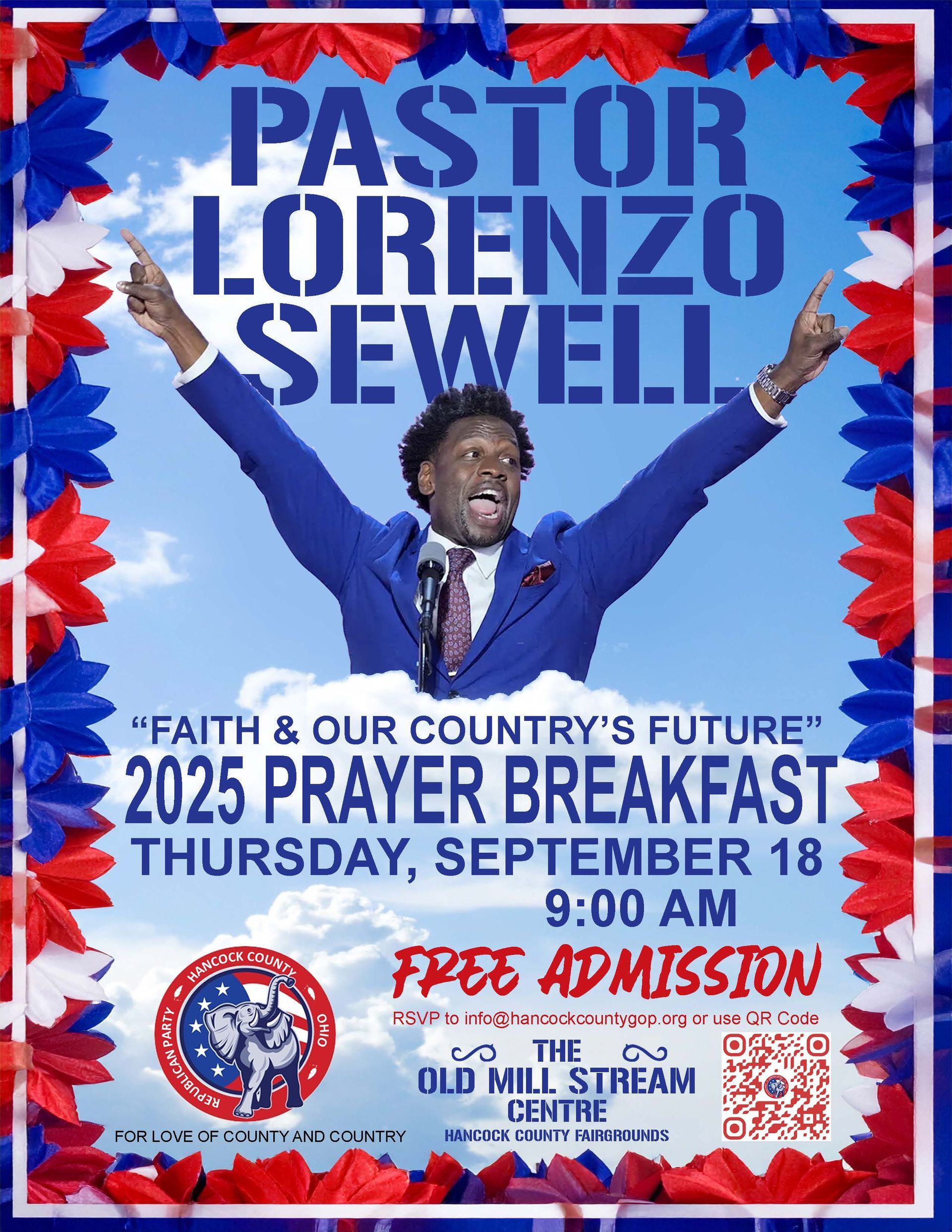 Hancock County Ohio Republican Party Prayer Breakfast Pastor Lorenzo Sewell