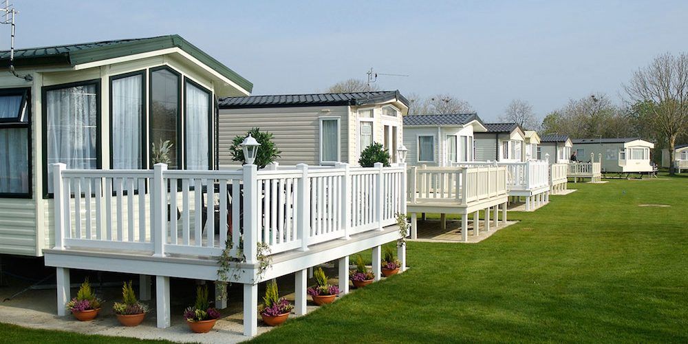 line of mobile homes with insurance