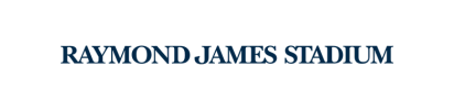 The logo for raymond james stadium is shown on a white background.