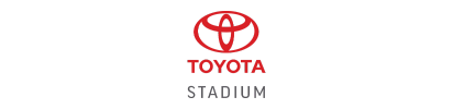 The toyota stadium logo is on a white background.