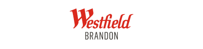 The westfield brandon logo is red on a white background.