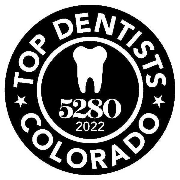 Black and white badge: