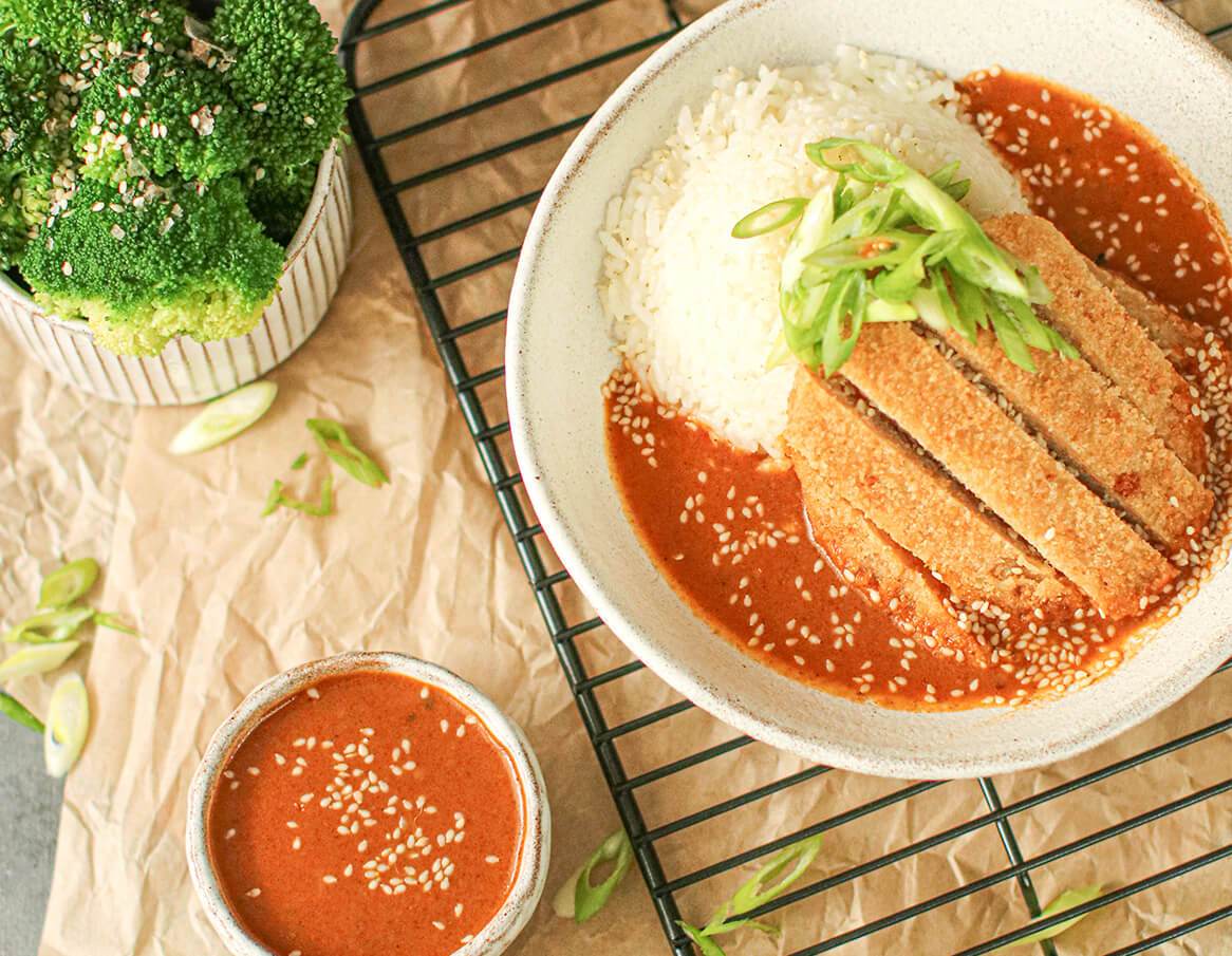 Vegan Chik'n Katsu Curry Bowl