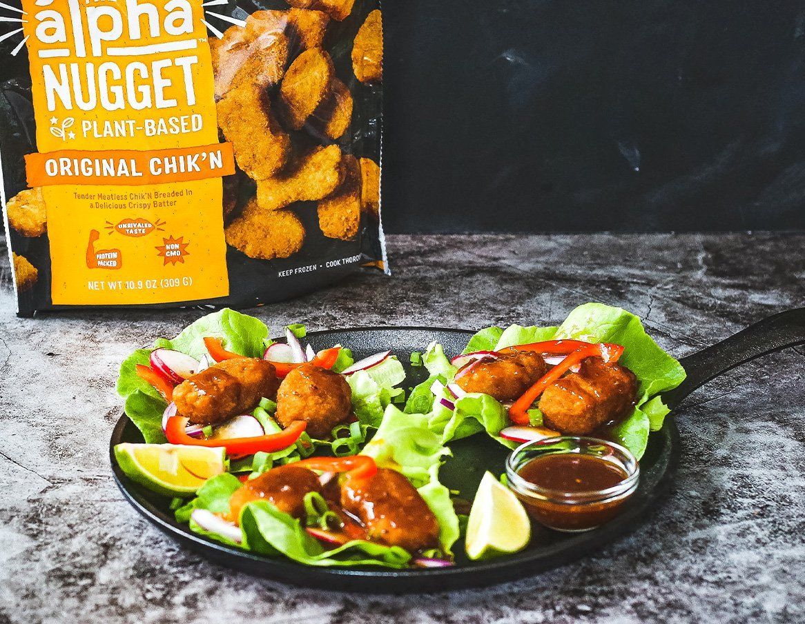 Vegan Chik'n Teriyaki Lettuce Wraps