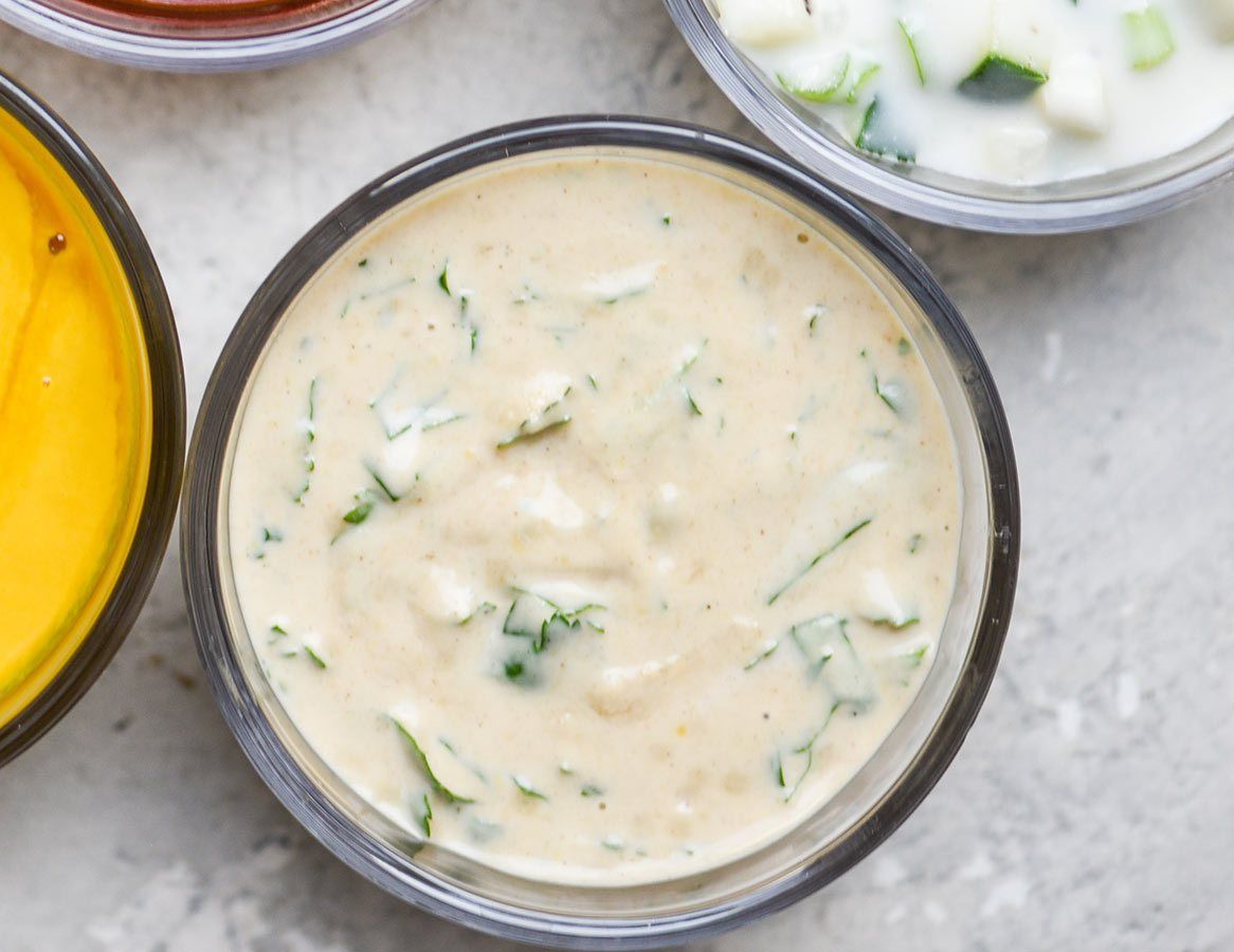 Vegan Lemon Tahini Cilantro Dip