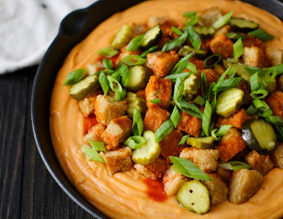 Vegan Nashville Hot Chik'n Dip