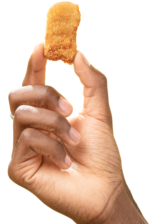 Vegan Chicken Nugget in Hand