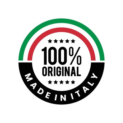 Ein Logo mit der Aufschrift „100 % Original Made in Italy“