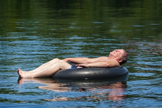man in floaters