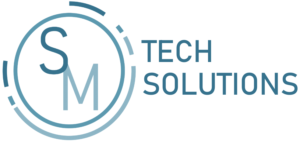 It is a logo for a company called sm tech solutions.