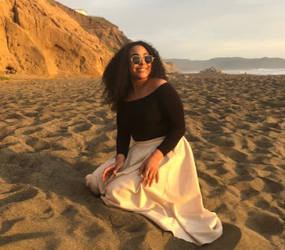 Teacher Shaniya at the beach