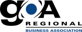 the logo for the goa regional business association .