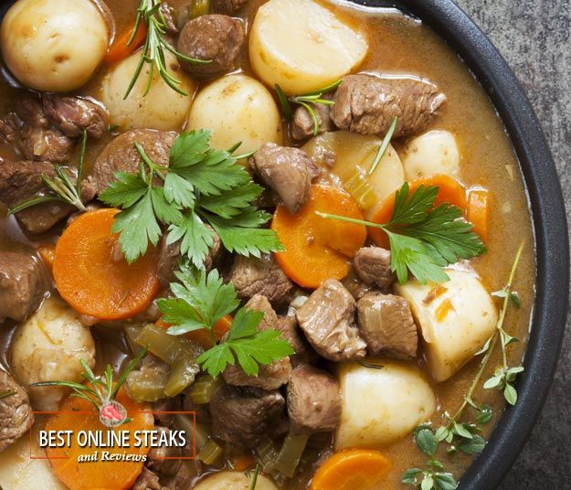 Beef Stew in the Slow Cooker Recipe by Best Online Steaks. See Ingredients and Directions for Beef Stew Cooked in the Crock Pot