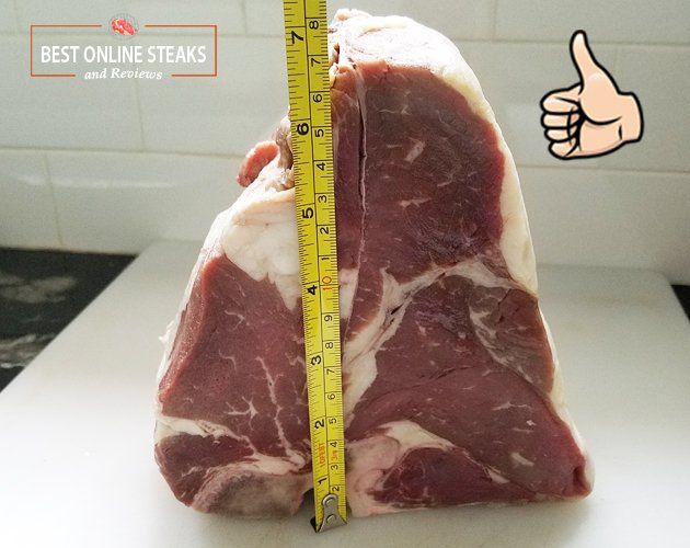 Omaha Steaks King Cut T-Bone 48 oz 7 Inches tall