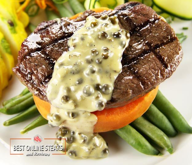 Peppercorn Steak Recipe by Best Online Steaks Ingredients and Directions for Top Sirloin Steaks with Peppercorn Sauce