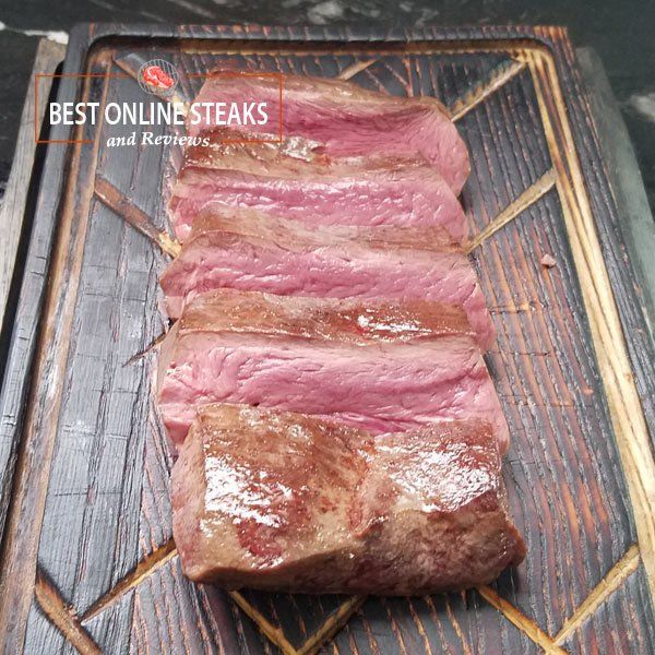 Beef Heart Steak Sliced after a 10 minute rest.
