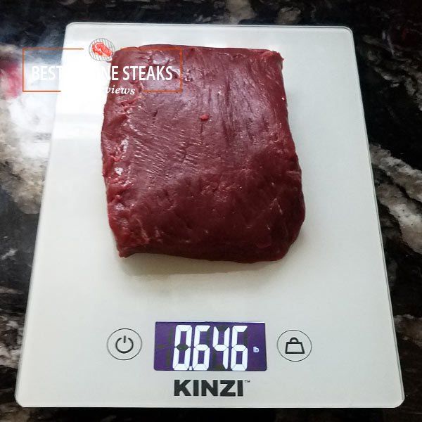 Beef Heart Steak. Once again, the actual weight was more than an ounce under the weight on the package.