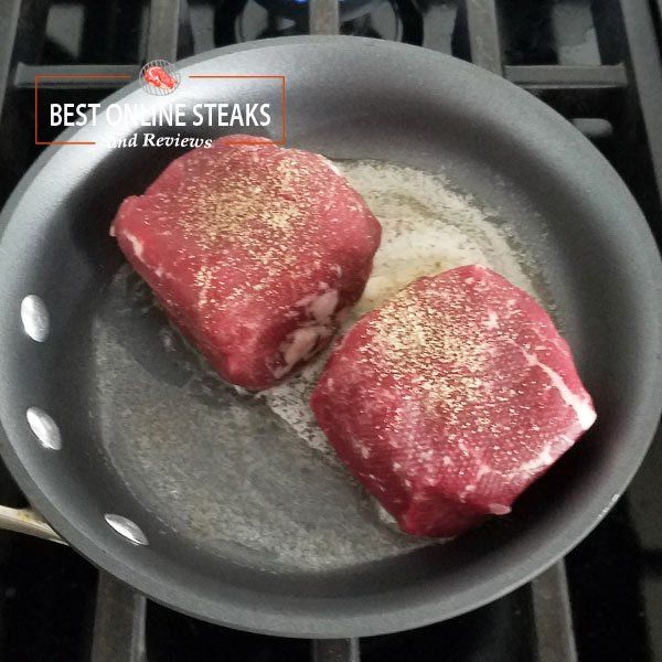The steaks are USDA inspected, but not graded. We would guess Choice based on the amount of marbling and their flavor.