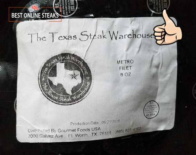 Texas Steak Warehouse Metro Filet Mignon 8 oz. $13